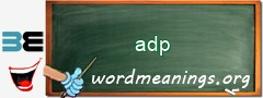 WordMeaning blackboard for adp